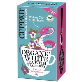 Cupper Bio Málnás Fehér Tea, 20 db